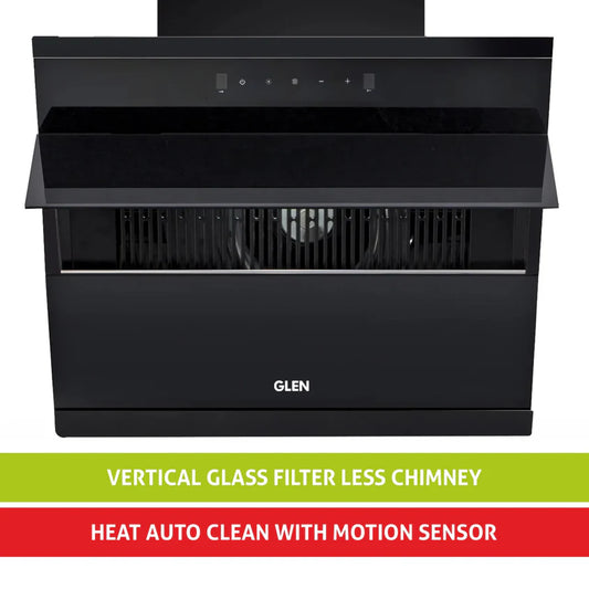 Auto Clean Glass Filterless Chimney with Motion Sensor 1400 m3/h 60/75/90cm (6073SXAC)