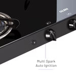 4 Burner Glass Gas Stove with High Flame Brass Burner - Manual/Auto Ignition (CT1048GT)