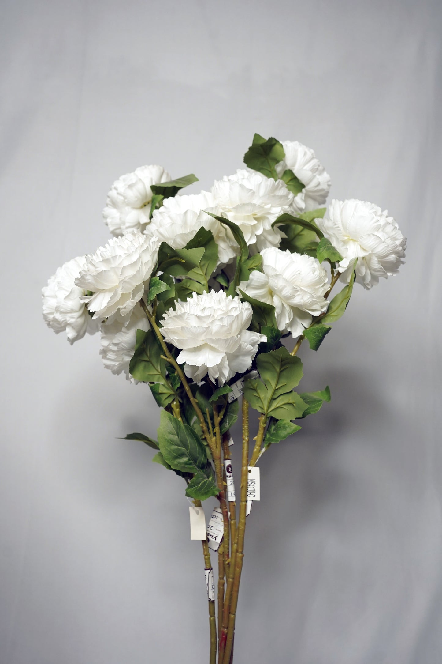 Artificial White Peony Flower Bunch