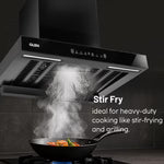 Auto Clean Filterless Slim Chimney with Inverter Technology, BLDC Motor 1400 m3/h - 60/76/90cm (CH6052SLBLDCB)