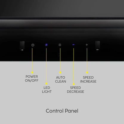 Auto Clean Slim Glass Filter less Kitchen Chimney with Motion Sensor 90cm, 1200 m3/h (6062 SLIM BL AC)