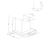 Auto Clean Filterless Slim Chimney with Inverter Technology, BLDC Motor 1400 m3/h - 60/76/90cm (CH6052SLBLDCB)