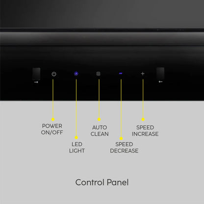 Auto Clean Glass Filter less Kitchen Chimney with Motion Sensor 1200 m3/h (6062 BL Auto Clean 90cm)