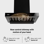 Auto Clean Filterless Slim Chimney with Inverter Technology, BLDC Motor 1400 m3/h - 60/76/90cm (CH6052SLBLDCB)