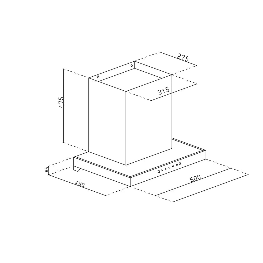 Auto Clean Filter less Kitchen Chimney, Motion Sensor with Touch Control 60cm, 1200 m3/h (CH6052SXBLAC60)