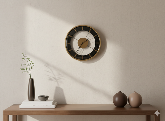 Sleek Metal Frame Wall Clock