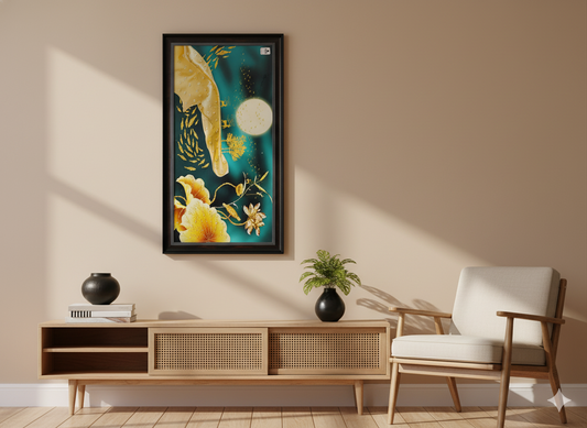 Golden Hues Wall Painting