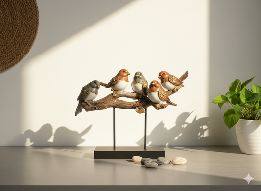 Golden Wings Bird Showpiece