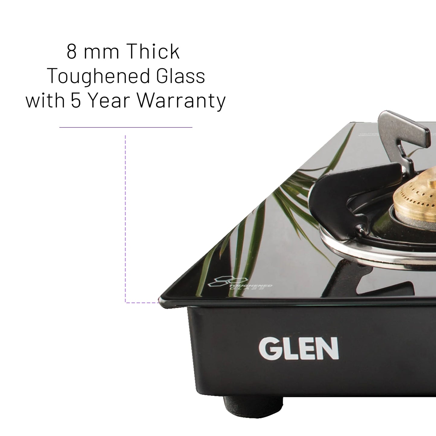 4 Burner Glass Gas Stove with High Flame Brass Burner - Manual/Auto Ignition (CT1048GT)