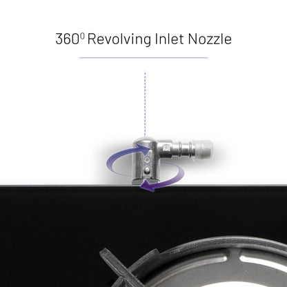 4 Burner Glass Gas Stove with High Flame Brass Burner - Manual/Auto Ignition (CT1048GT)